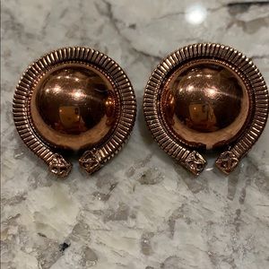 RARE Vintage Matisse Renoir Copper Clip Earrings